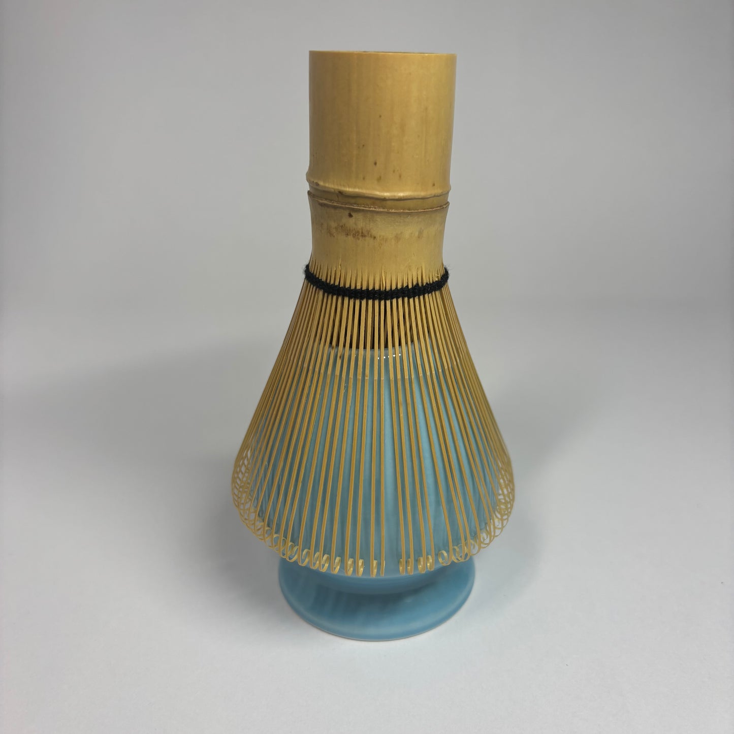 Bamboo Matcha Whisk and Blue Whisk Holder