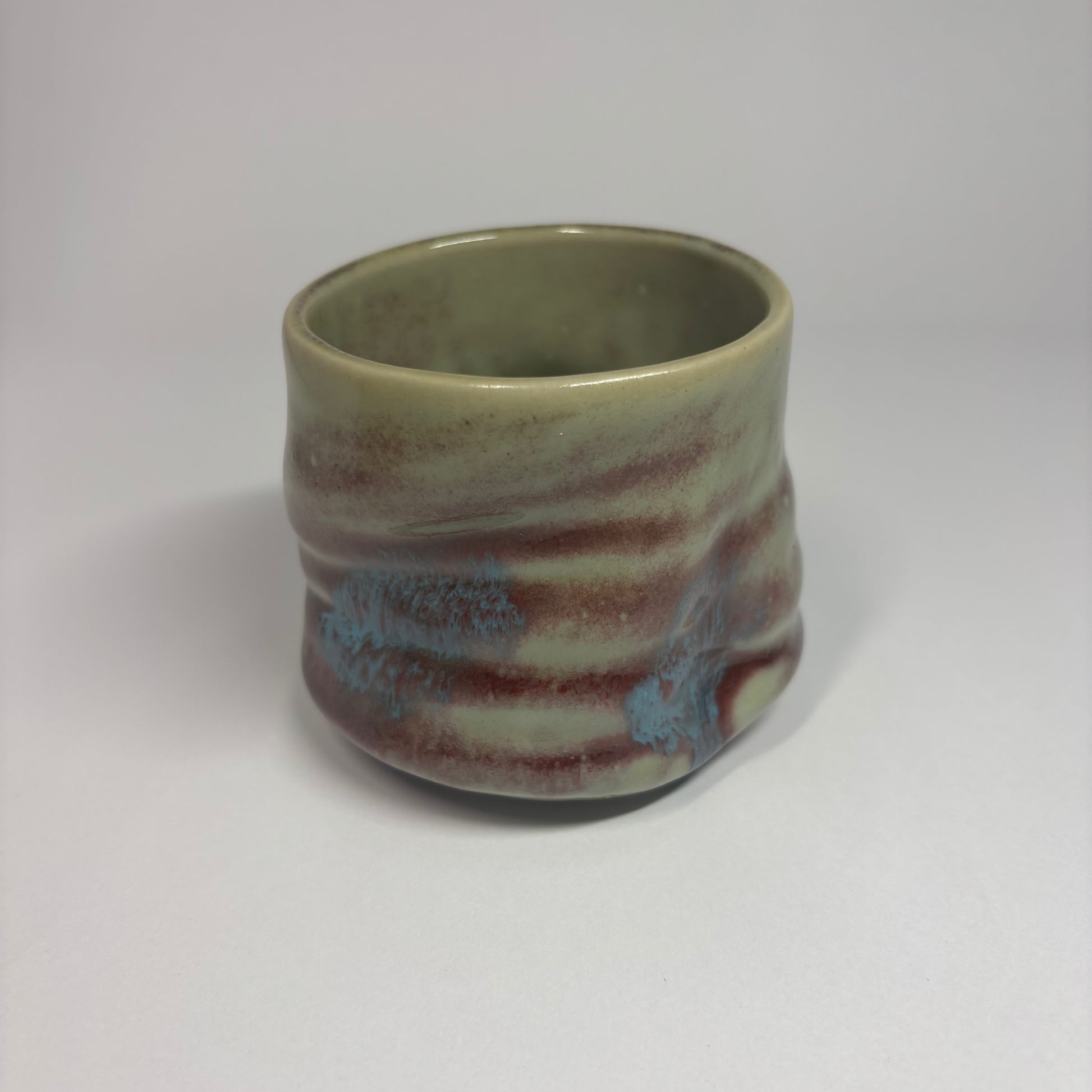 Abstract Mug Front, Maroon Moss