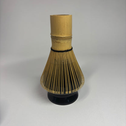 Bamboo Matcha Whisk and Black Whisk Holder