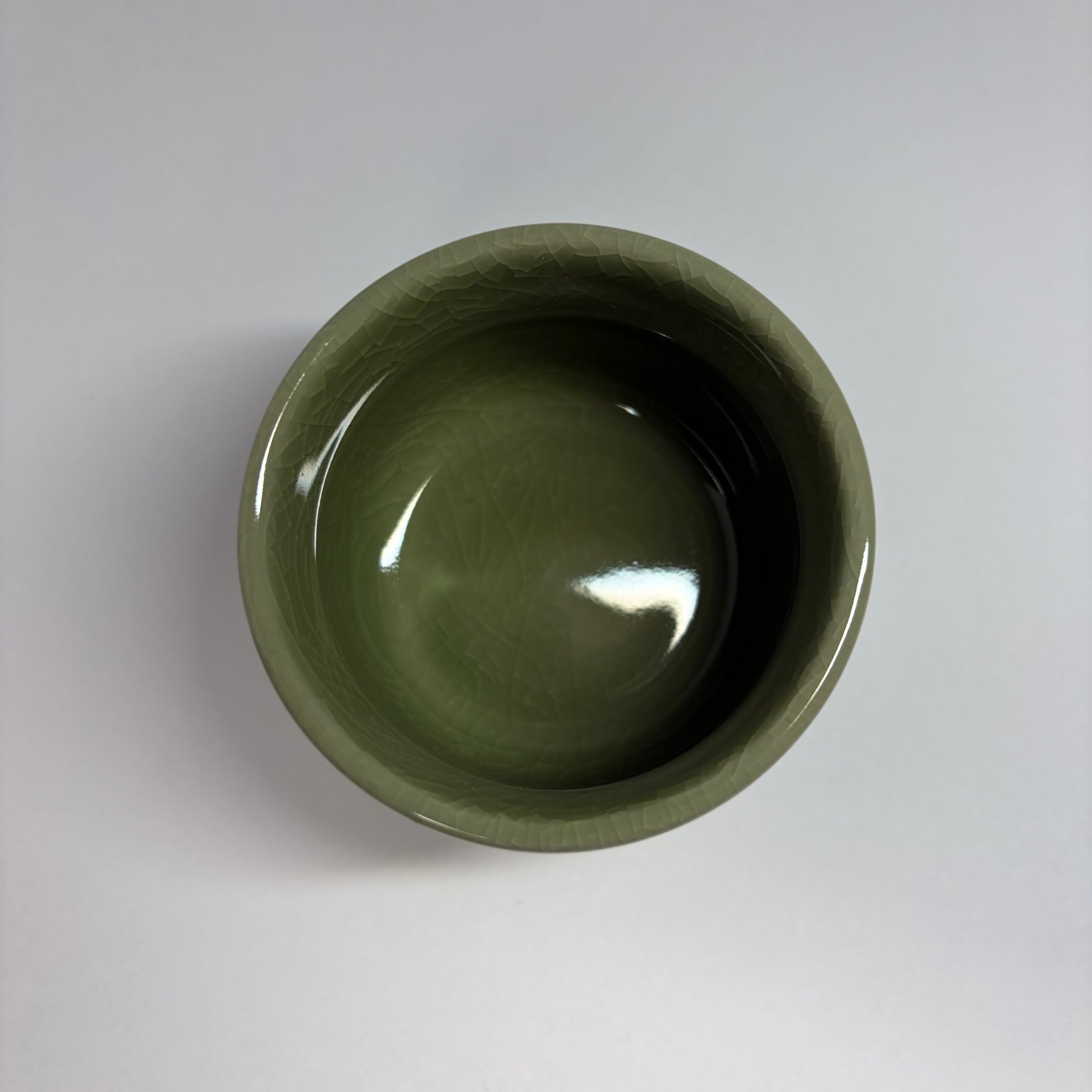 Top view of Sei Cup – Classic handmade ceramic tea cup with subtle crackle finish